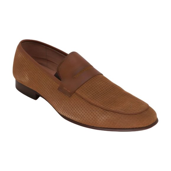 STACY ADAMS mens Wyatt Slip-on Penny Loafer, Tan, Size 13 - Picture 1 of 7